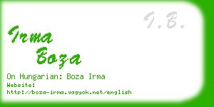 irma boza business card